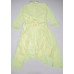 Collared Neck Design Lemon Yellow Kids Dress (KR1248)